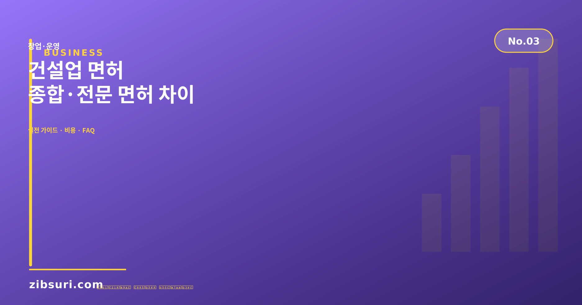 건설업 면허 — 종합·전문 면허 차이