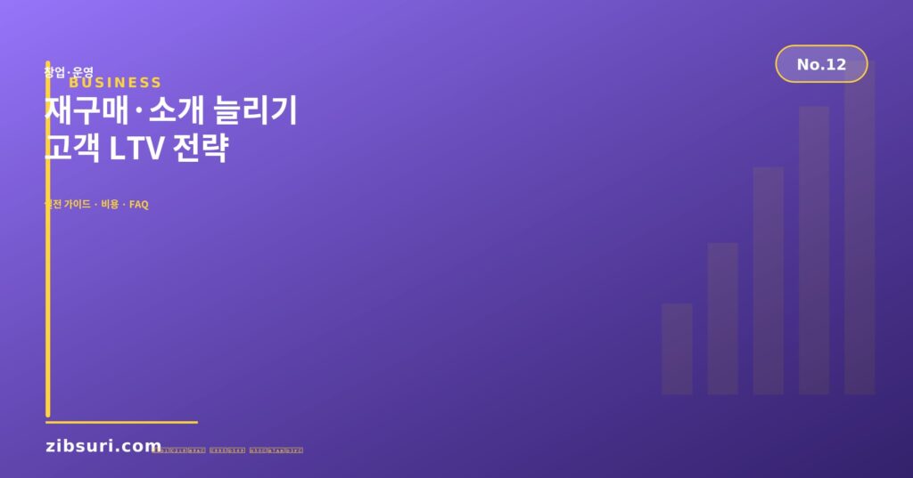 재구매·소개 늘리기 — 고객 LTV 전략