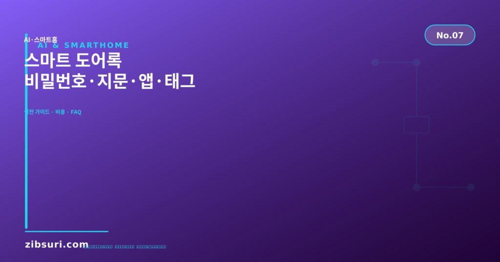 스마트 도어록 — 비밀번호·지문·앱·태그