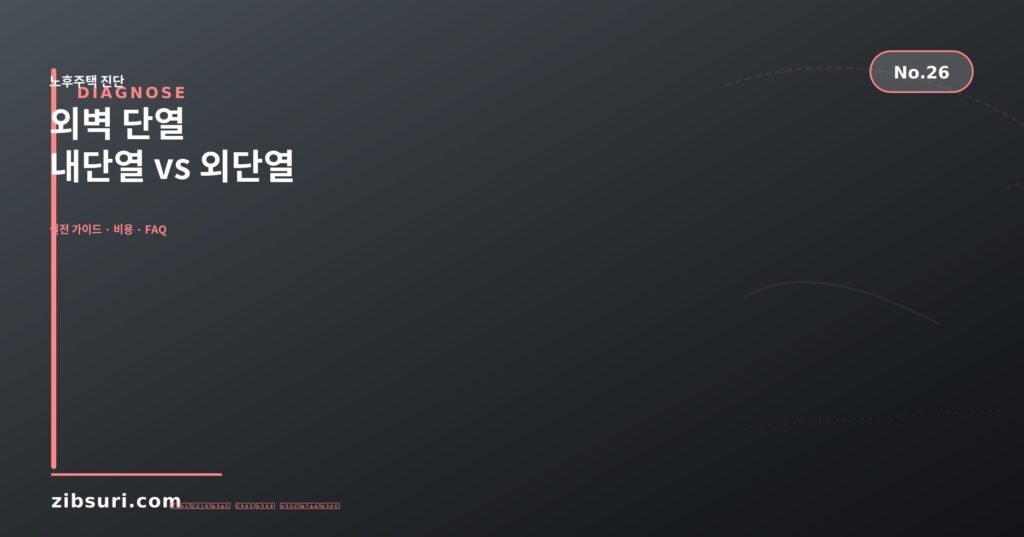 외벽 단열 — 내단열 vs 외단열