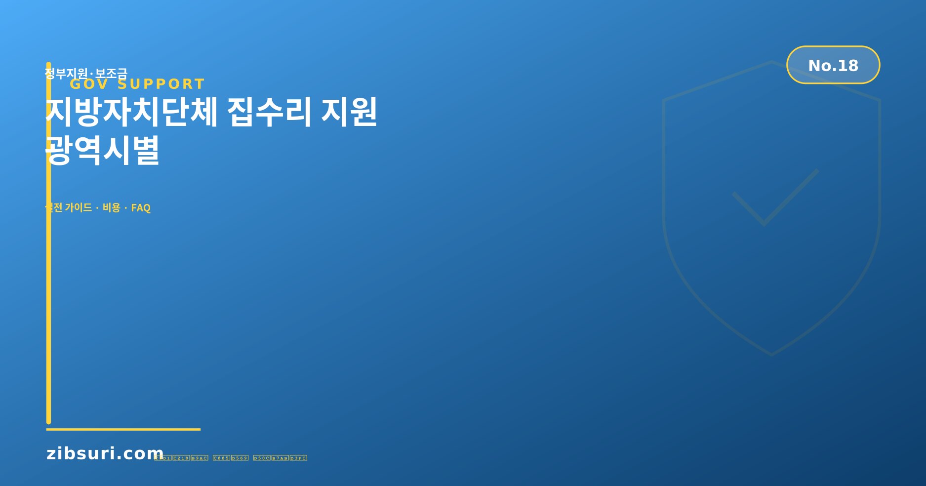 지방자치단체 집수리 지원 — 광역시별