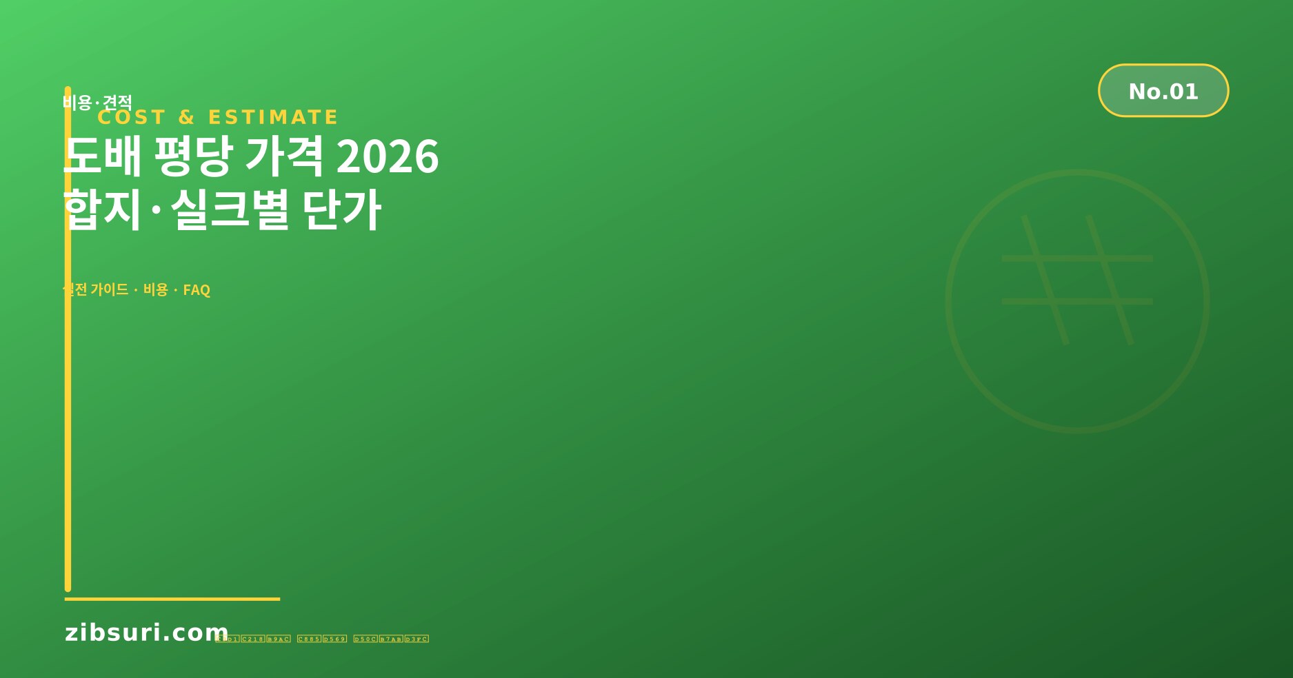 도배 평당 가격 2026 — 합지·실크별 단가
